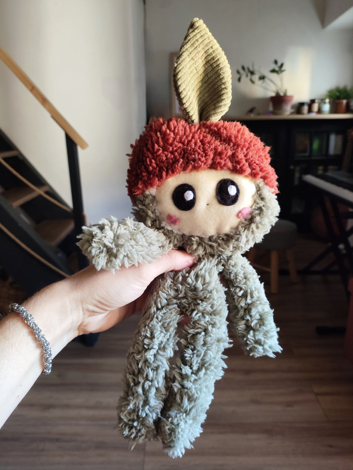 🍁 🌱 🌰 𝕸𝖔𝖘𝖘  - (Original handmade art textile sculpture)