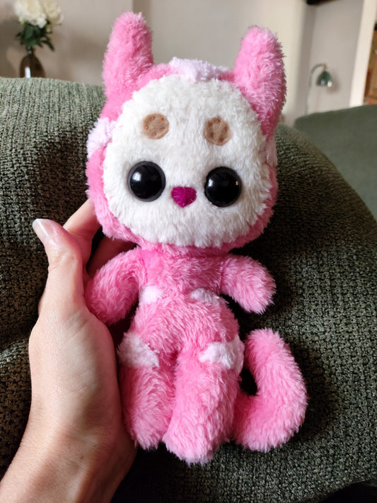 Cheshire Kitten - Original Unique Art piece - Handmade textile sculpture